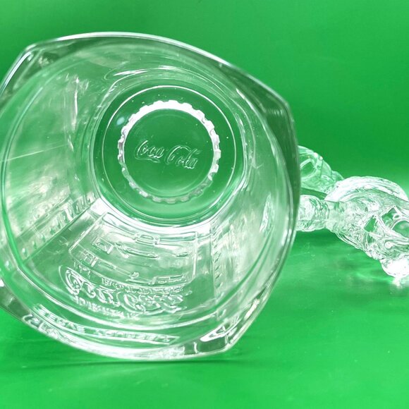 Coca-Cola Santa Claus Clear Glass Mug Handle Christmas Holiday Vending Machine - Picture 11 of 11